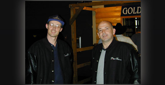 Anders Berg and Mark Leah at the 2002 World Series of Poker