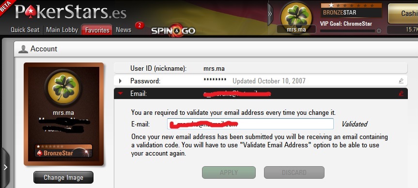 Cuenta de PokerStars
