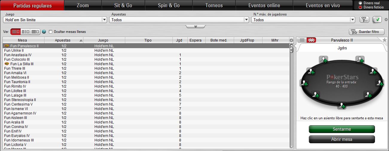 Getting Started at PokerStars - Pick a Limit